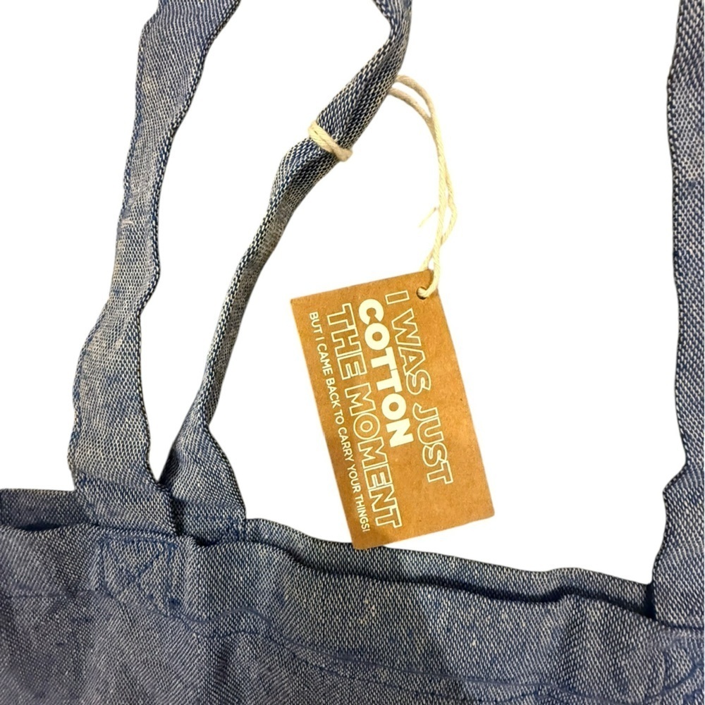 NWT YALE UNIVERSITY Alumni Cotton Tote Bag Blue/Gray bulldogs boola boola elis - Picture 5 of 7